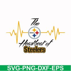 the heartbeat of pittsburgh steelers svg, pittsburgh steelers svg, nfl svg, sport svg, png, dxf, eps digital file nfl131