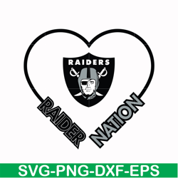 las vegas raiders heart svg, raiders heart svg, nfl svg, png, dxf, eps digital file nfl18102038l