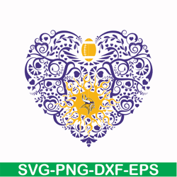 minnesota vikings heart svg, vikings heart svg, nfl svg, png, dxf, eps digital file nfl23102022l
