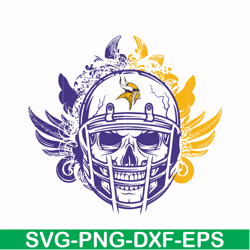 minnesota vikings skull svg, vikings skull svg, nfl svg, png, dxf, eps digital file nfl23102023l