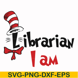 librarian i am svg, png, dxf, eps file dr000132