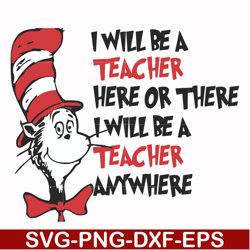 i will be a teacher here or there i will be a teacher anywhere svg, png, dxf, eps file dr00047