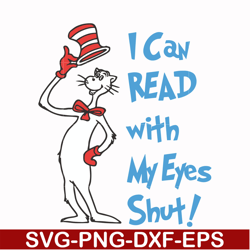 i can read with my eyes shut svg, png, dxf, eps file dr00054