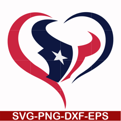 houston texans heart, svg, png, dxf, eps file nfl0000150
