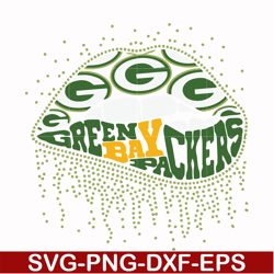 green bay packers lips, svg, png, dxf, eps file nfl0000156