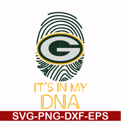 green bay packers it's in my dna, svg, png, dxf, eps file nfl0000159