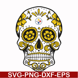 steelers skull, svg, png, dxf, eps file nfl0000172