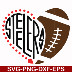 steelers heart, svg, png, dxf, eps file nfl0000174