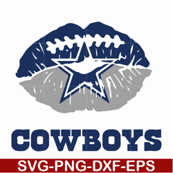 cowboys lips, svg, png, dxf, eps file nfl0000205