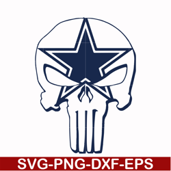 skull cowboys, svg, png, dxf, eps file nfl000089