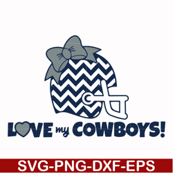 love my cowboys, svg, png, dxf, eps file nfl000096
