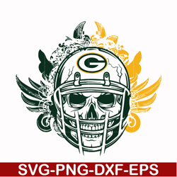 green bay packers skull svg, skull packers svg, nfl svg, png, dxf, eps digital file nfl0210201l