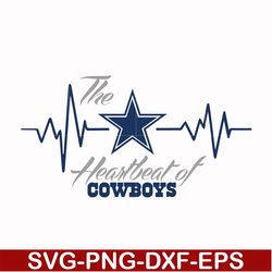 the heartbeat of cowboys svg, dallas cowboys svg, cowboys svg, nfl svg, png, dxf, eps digital file nfl05102023l