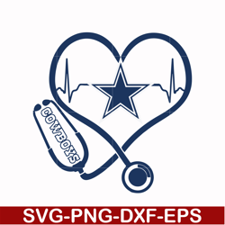 dallas cowboys heart svg, cowboys heart svg, nfl svg, png, dxf, eps digital file nfl05102024l