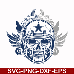 dallas cowboys skull svg, skull cowboys svg, nfl svg, png, dxf, eps digital file nfl05102027l