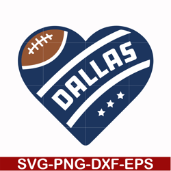 dallas cowboys heart svg, cowboys heart svg, nfl svg, png, dxf, eps digital file nfl05102028l