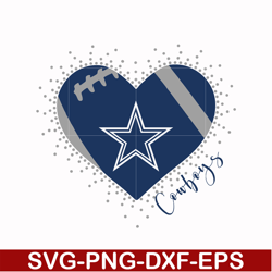 dallas cowboys heart svg, cowboys heart svg, nfl svg, png, dxf, eps digital file nfl0510202l