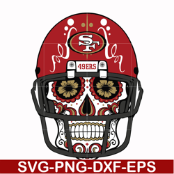 san francisco 49ers skull svg, 49ers skull svg, nfl svg, png, dxf, eps digital file nfl0710202014l