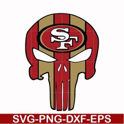 san francisco 49ers skull svg, 49ers skull svg, nfl svg, png, dxf, eps digital file nfl0710202032l
