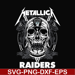 skull metallica raiders svg, png, dxf, eps digital file nnfl0008