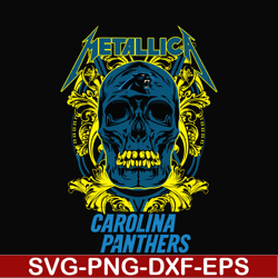 skull metallica carolina panthers svg, png, dxf, eps digital file nnfl00014