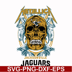 skull metallica jacksonville jaguars svg, png, dxf, eps digital file nnfl00020