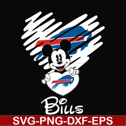 bills heart svg, png, dxf, eps digital file nnfl0050