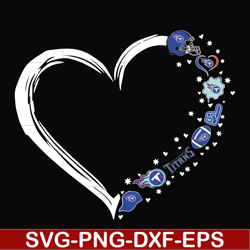 tennessee titans heart svg, titans svg, png, dxf, eps digital file nnfl0111