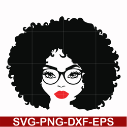 afro puff svg, woman with glasses svg, png, dxf, eps file oth0001