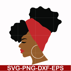 black woman with scarf svg, png, dxf, eps digital file oth0001