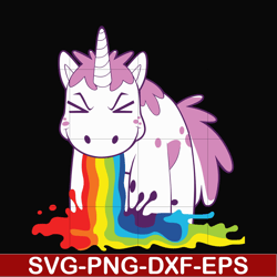 cute magic unicorn and rainbow svg, png, dxf, eps digital file oth0013