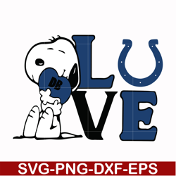 snoopy love indianapolis colts svg, png, dxf, eps digital file td13