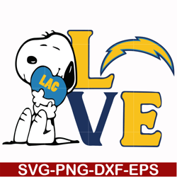 snoopy love los angeles chargers svg, png, dxf, eps digital file td17