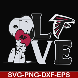 snoopy love atlanta falcons svg, png, dxf, eps digital file td2