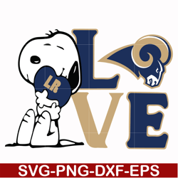 snoopy love st. louis rams svg, png, dxf, eps digital file td26