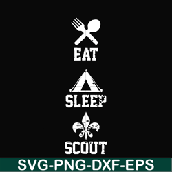 eat sleep scout svg, camping svg, png, dxf, eps digital file cmp089