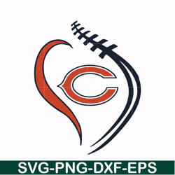 chicago bears heart svg, chicago bears svg, bears svg, sport svg, nfl svg, png, dxf, eps digital file nfl11102018t