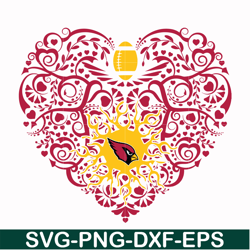 arizona cardinals heart svg, cardinals heart svg, nfl svg, png, dxf, eps digital file nfl1110202l