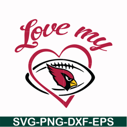 love my arizona cardinals heart svg, cardinals heart svg, nfl svg, png, dxf, eps digital file nfl1110204l