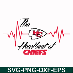 the heartbeat of chiefs svg, kansas city chiefs svg, chiefs svg, nfl svg, png, dxf, eps digital file nfl2110201l