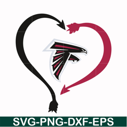 atlanta falcons heart svg, falcons svg, sport svg, nfl svg, png, dxf, eps digital file nfl2110202009t