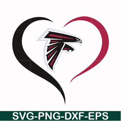 atlanta falcons heart svg, falcons svg, sport svg, nfl svg, png, dxf, eps digital file nfl2110202010t