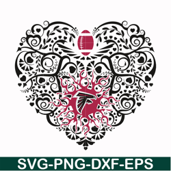 atlanta falcons heart svg, falcons svg, sport svg, nfl svg, png, dxf, eps digital file nfl2110202013t