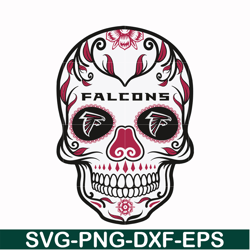 atlanta falcons skull svg, falcons svg, sport svg, nfl svg