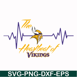 the heartbeat ofvikings svg, minnesota vikings svg, vikings svg, nfl svg, png, dxf, eps digital file nfl2310201l