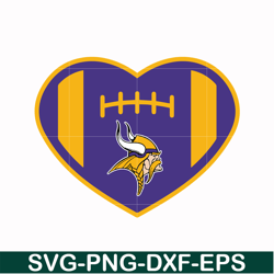 minnesota vikings heart svg, vikings heart svg, nfl svg, png, dxf, eps digital file nfl23102028l