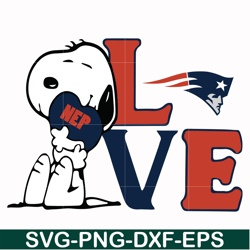 snoopy love new england patriots svg, png, dxf, eps digital file td20