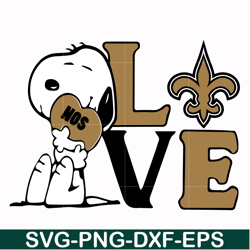 snoopy love new orleans saints svg, png, dxf, eps digital file td21