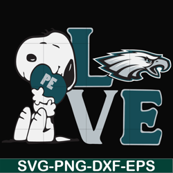 snoopy love philadelphia eagles svg, png, dxf, eps digital file td24