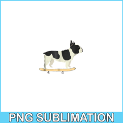 funny french bulldog dog on skateboard png, french bulldog png, french dog artwork png